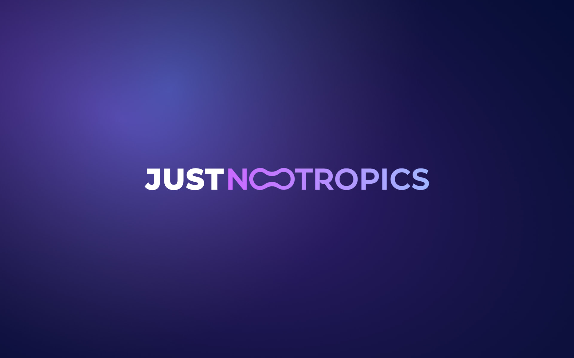 Just Nootropics logo mark on a purple gradient