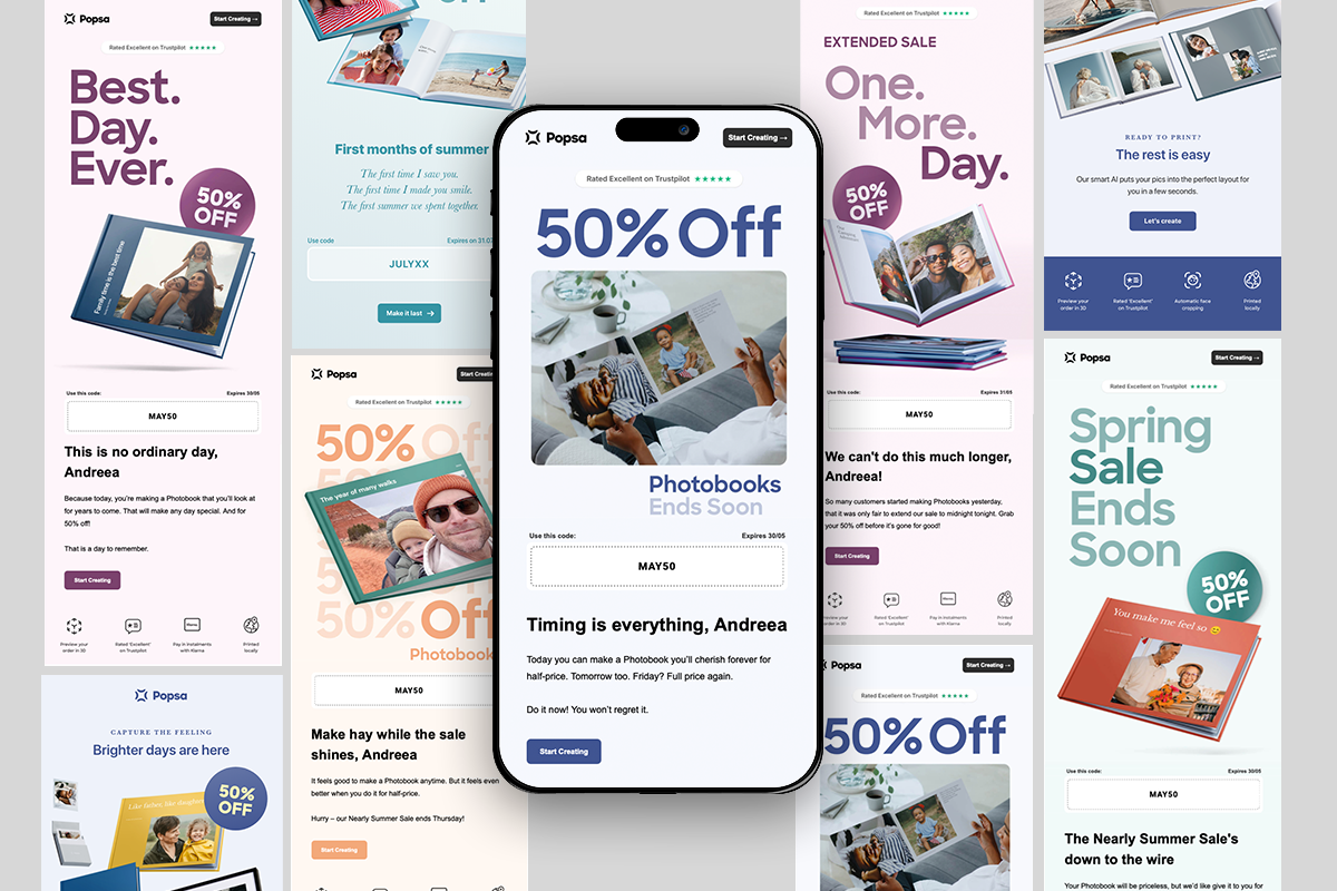 Popsa — Email Marketing